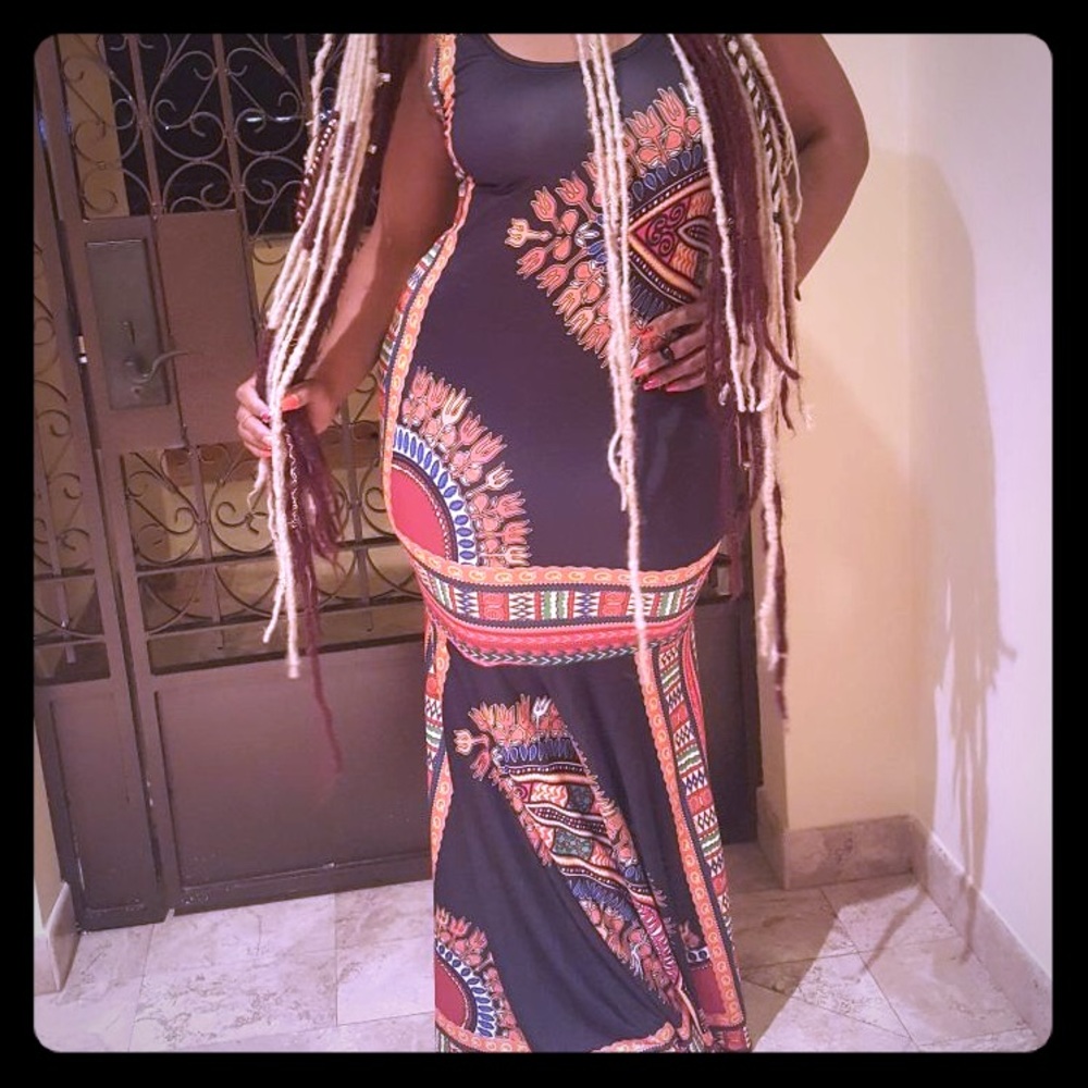 African Print Mermaid Dress